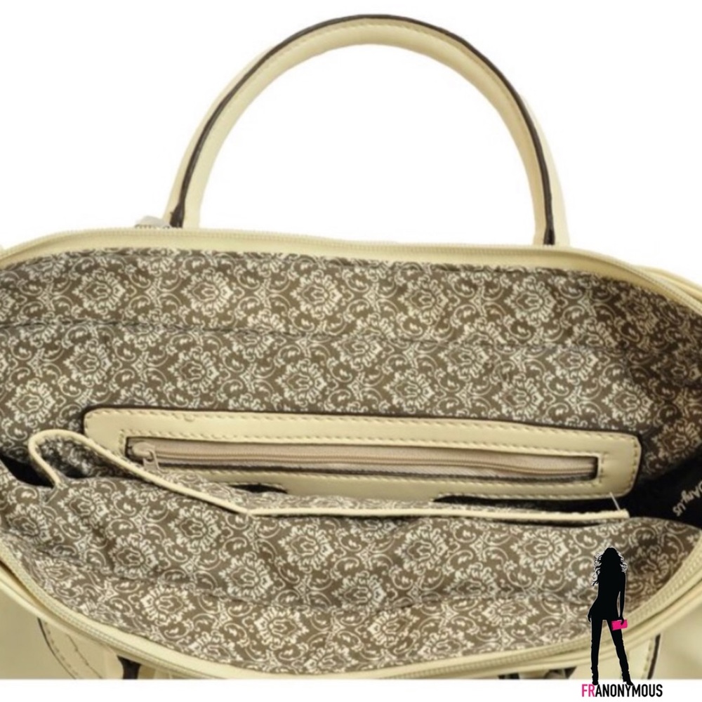 Cognac Soft Satchel Crossbody Handbag - Picture 3 of 3